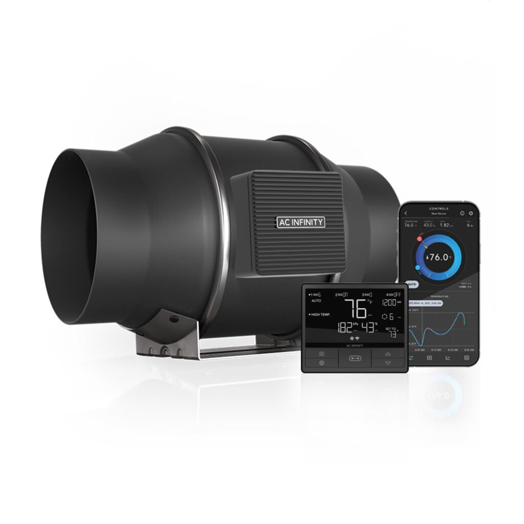 CLOUDLINE PRO T6, Sistema de ventilación en línea silencioso c/ controlador de temperatura y humedad VPD, 6 pulgadas