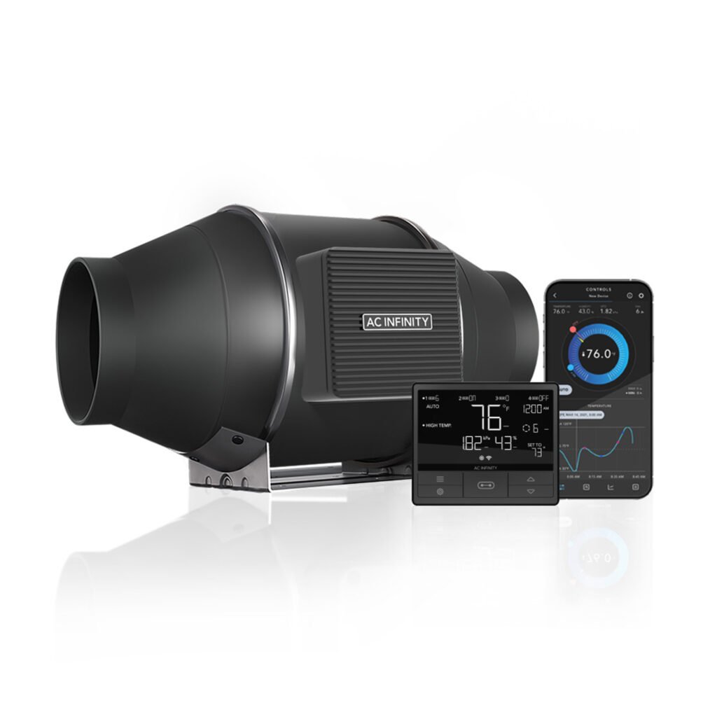 CLOUDLINE PRO T4, sistema de ventilación en línea silencioso con controlador de temperatura y humedad VPD, 4 pulgadas
