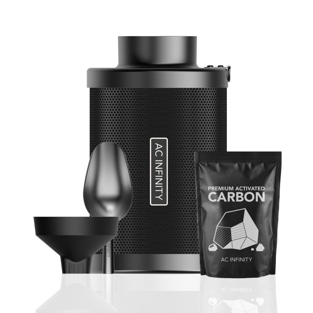 Kit de filtro de carbón recargable, con recarga de carbón, 4 pulgadas