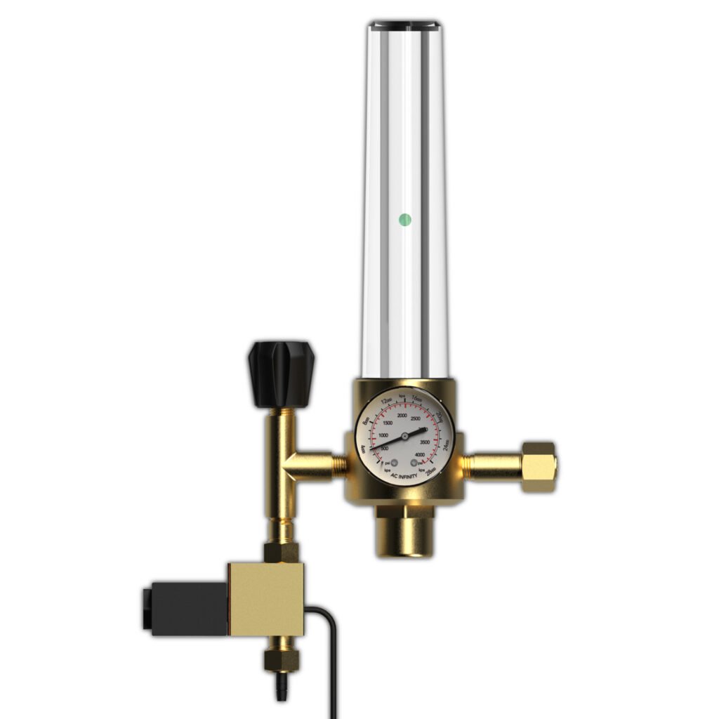 Regulador de CO2, monitor de dióxido de carbono con válvula solenoide y medidor de flujo de gas