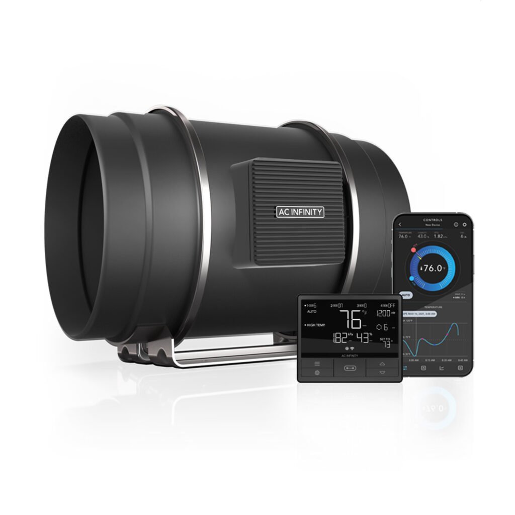 CLOUDLINE PRO T8, sistema de ventilación en línea silencioso con controlador de temperatura y humedad VPD, 8 pulgadas.